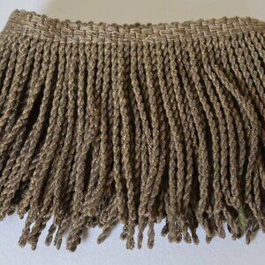 Late 1800s GOLD Metallic Bouillon Fringe Trim Over 2 yards